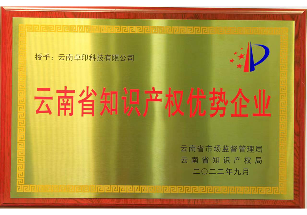 云南省知识产权优势企业